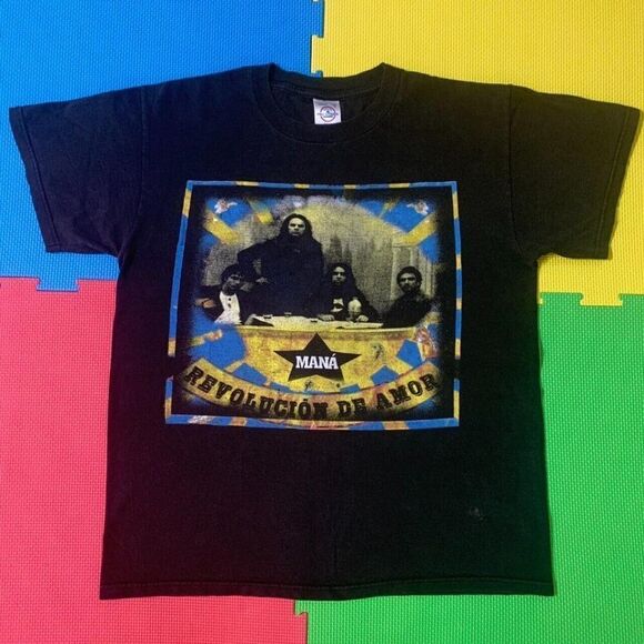 Vintage Y2K Mana Revolucion De Amor Band Tour T-Shirt Size Medium - Picture 1 of 4